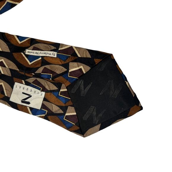 Ziggurat by Mulberberry Neckwear Geometric 100% imported silk made in USA - Picture 8 of 10